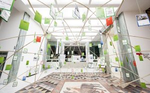 Un’installazione per ringraziare tutti i partecipanti alla premiazione dei “Sette Green Awards” (premio per le eccellenze in campo ambientale) a Milano presso la Triennale. Ambiente, green green economy, allestimento, interior design, bamboo, bambù, filippa lagerback, rcs, Corriere della sera, sette, Rizzoli Mediagroup, Bambuseto