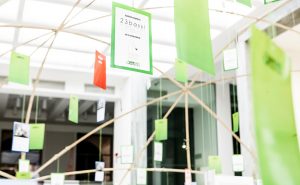 Un’installazione per ringraziare tutti i partecipanti alla premiazione dei “Sette Green Awards” (premio per le eccellenze in campo ambientale) a Milano presso la Triennale. Ambiente, green green economy, allestimento, interior design, bamboo, bambù, filippa lagerback, rcs, Corriere della sera, sette, Rizzoli Mediagroup, Bambuseto