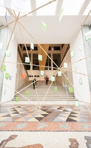 Un’installazione per ringraziare tutti i partecipanti alla premiazione dei “Sette Green Awards” (premio per le eccellenze in campo ambientale) a Milano presso la Triennale. Ambiente, green green economy, allestimento, interior design, bamboo, bambù, filippa lagerback, rcs, Corriere della sera, sette, Rizzoli Mediagroup, Bambuseto