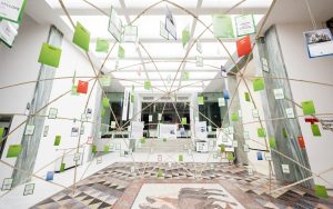 Un’installazione per ringraziare tutti i partecipanti alla premiazione dei “Sette Green Awards” (premio per le eccellenze in campo ambientale) a Milano presso la Triennale. Ambiente, green green economy, allestimento, interior design, bamboo, bambù, filippa lagerback, rcs, Corriere della sera, sette, Rizzoli Mediagroup, Bambuseto