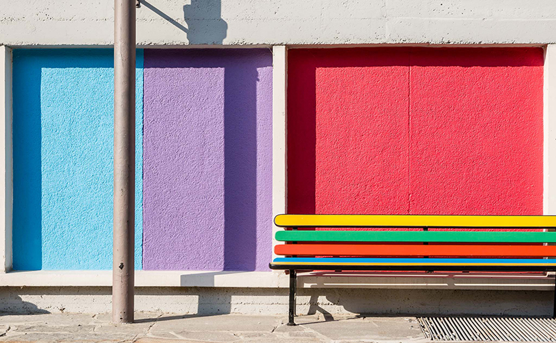 dettaglio di colore della facciata