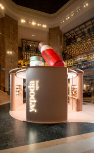 Yepoda pop up shop Galeries La Fayette Parigi